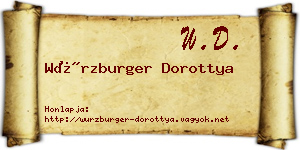 Würzburger Dorottya névjegykártya